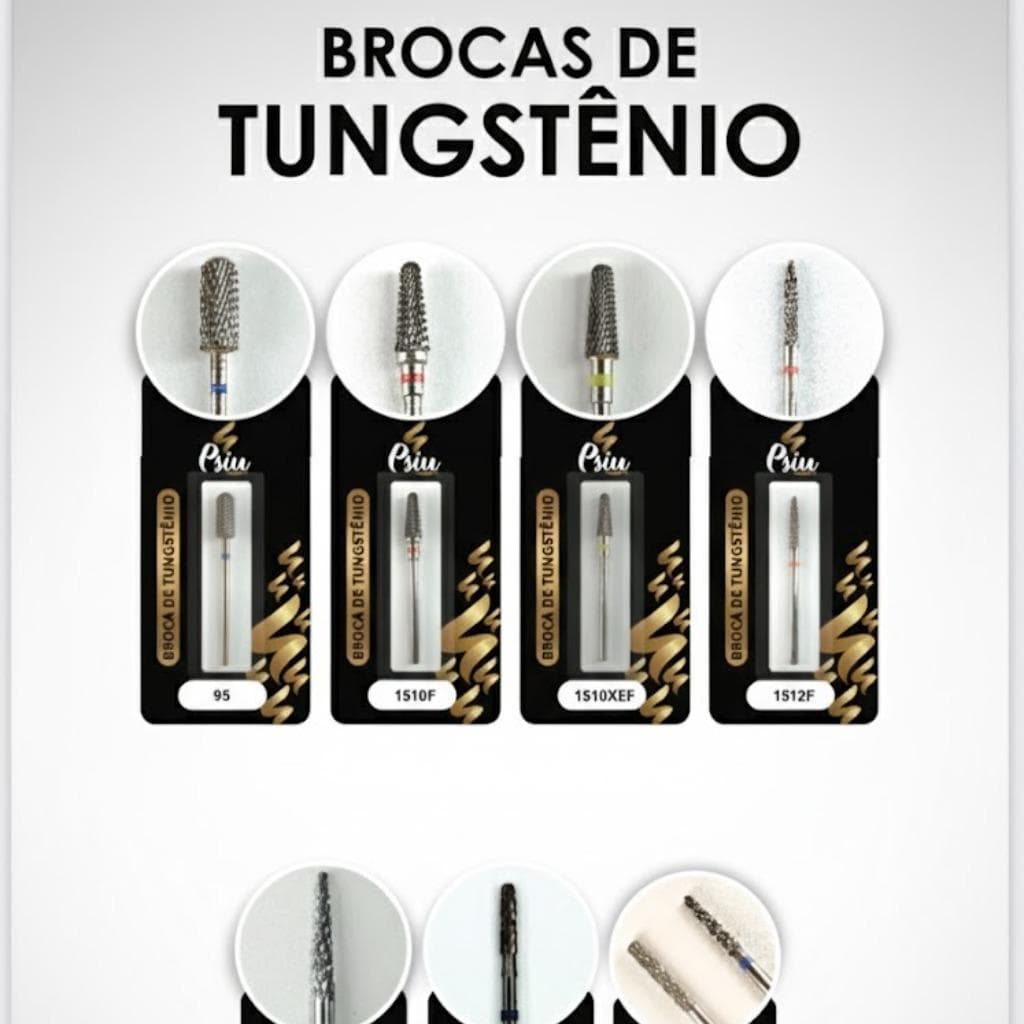 Brocas Tungstenio para Unhas - Psiu (Varios Modelos)