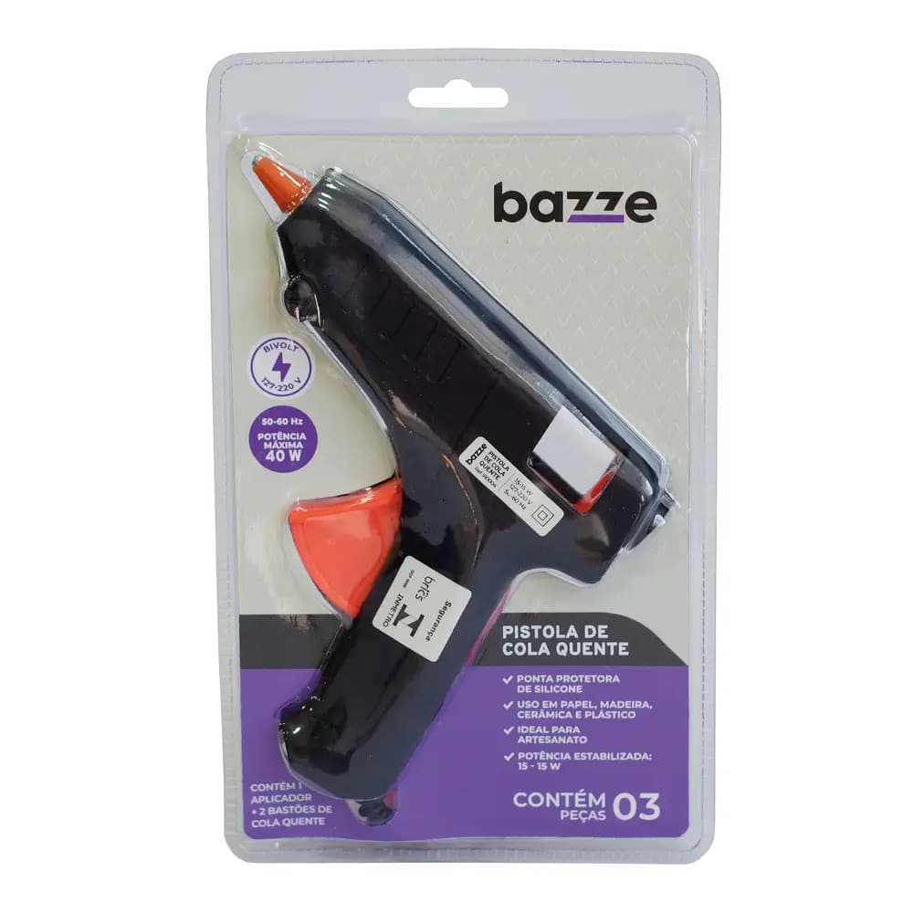 Pistola de Cola Quente Bazze Grande 40w 910004