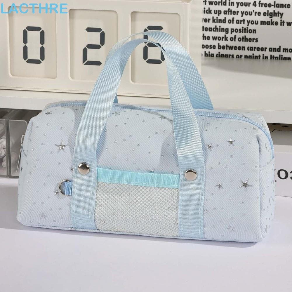 Estojo De Lápis LACTHRE Star Dots , Bolsa Portátil Estilo Coreano , Grande Capacidade