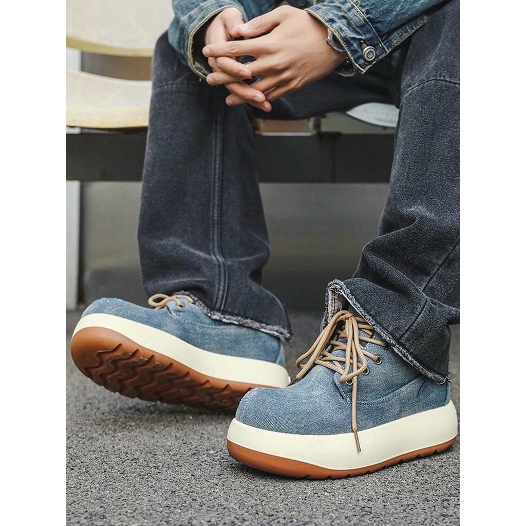 Martin botas sapatos masculinos 2026 novo estilo nicho Design Original de sola grossa Mid-Top botas curtas americanas na