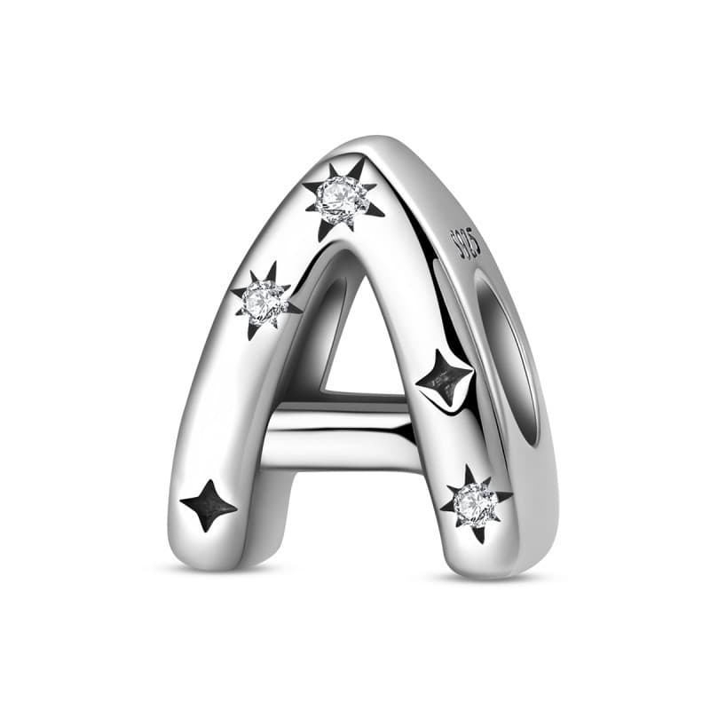 Novos Charms de Prata S925 com Letras A-Z, Adequados para Fazer Pulseiras e Joias DIY, Presente de Aniversário G2XA