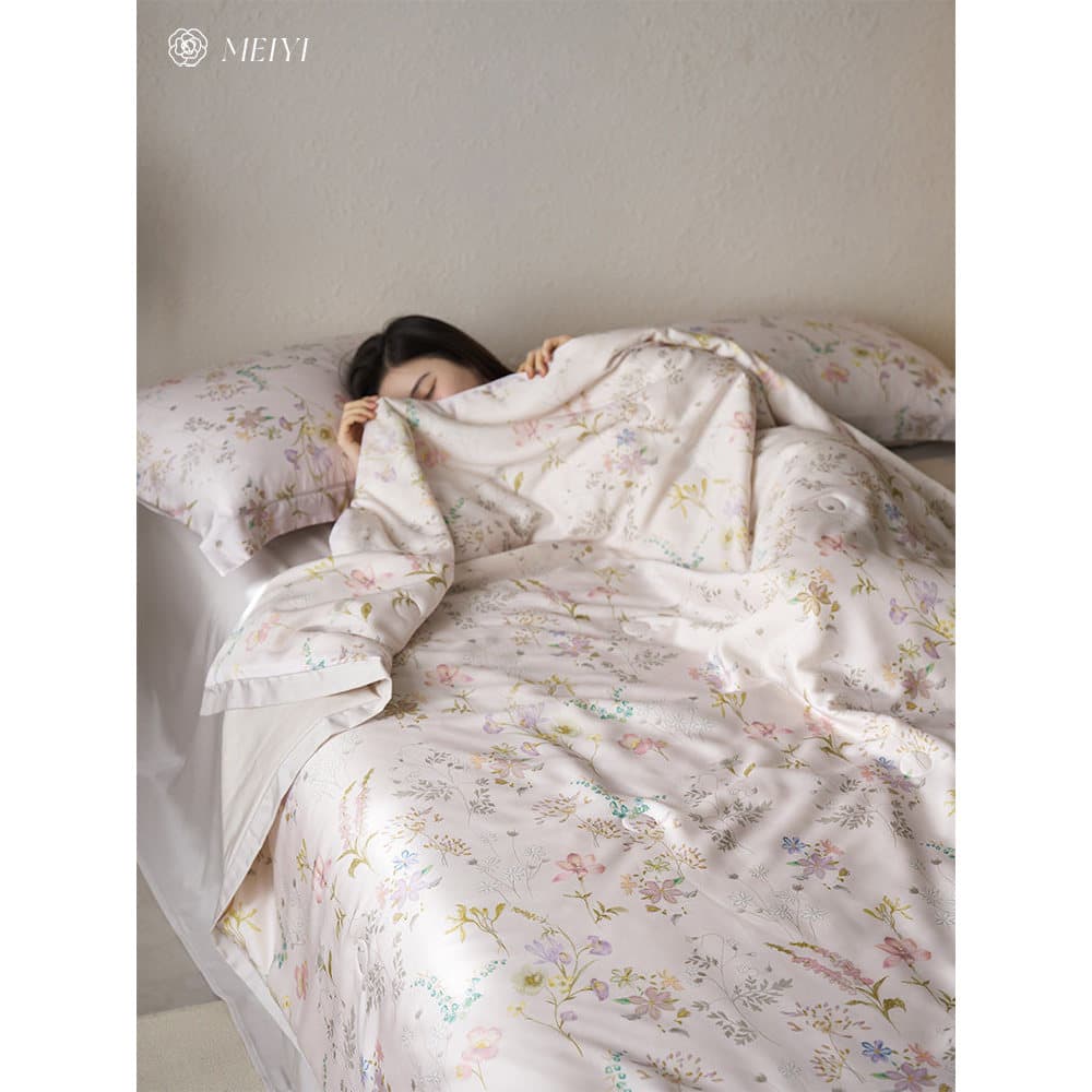 2026 novo estilo verão gelo seda verão fresco colcha conjunto de quatro peças legal nu dormir estilo fino pele-amigável