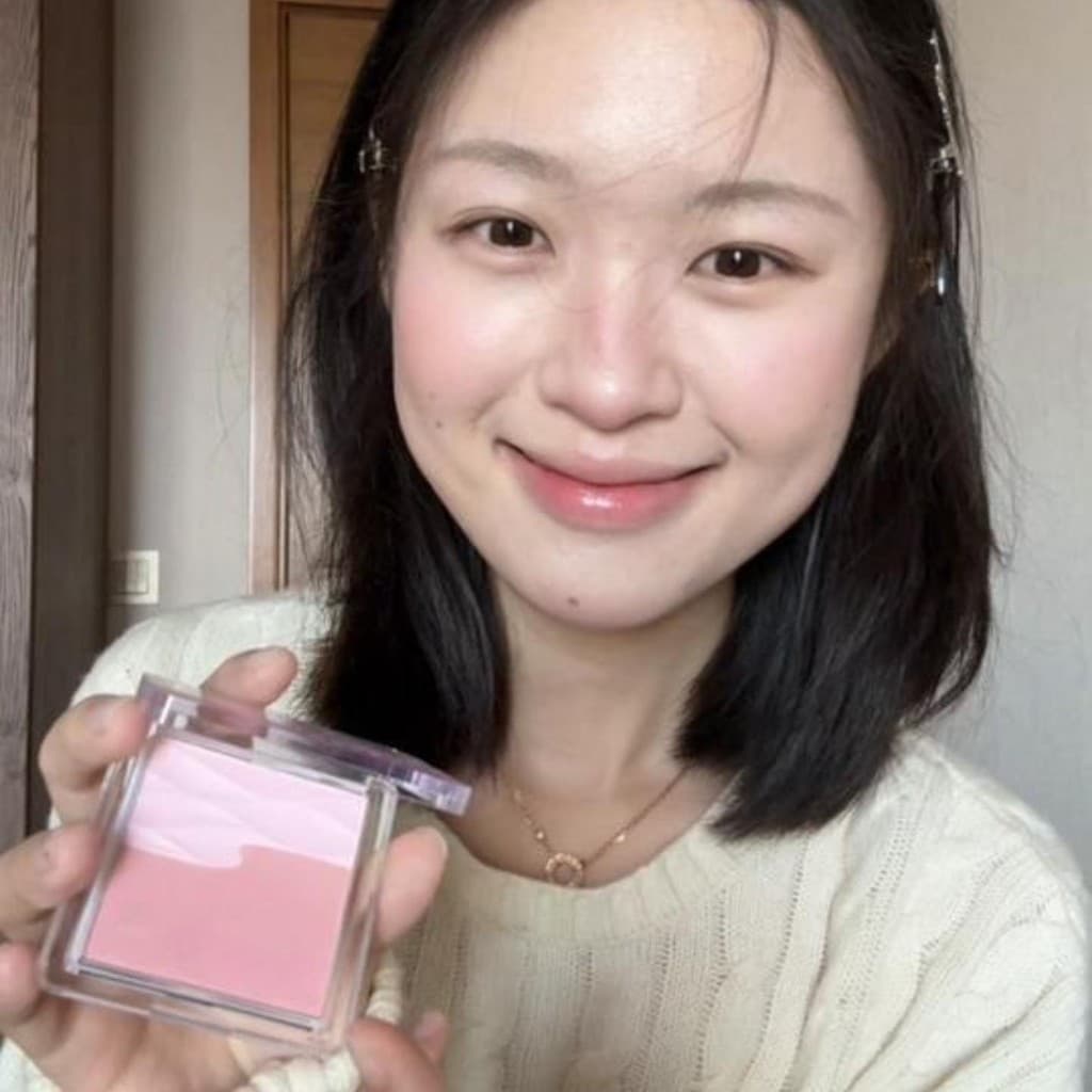 Luz luz rosto sabor antigo estilo japonês cetim blush derretendo pele clara cozimento em pó destaque blush duplo brilho