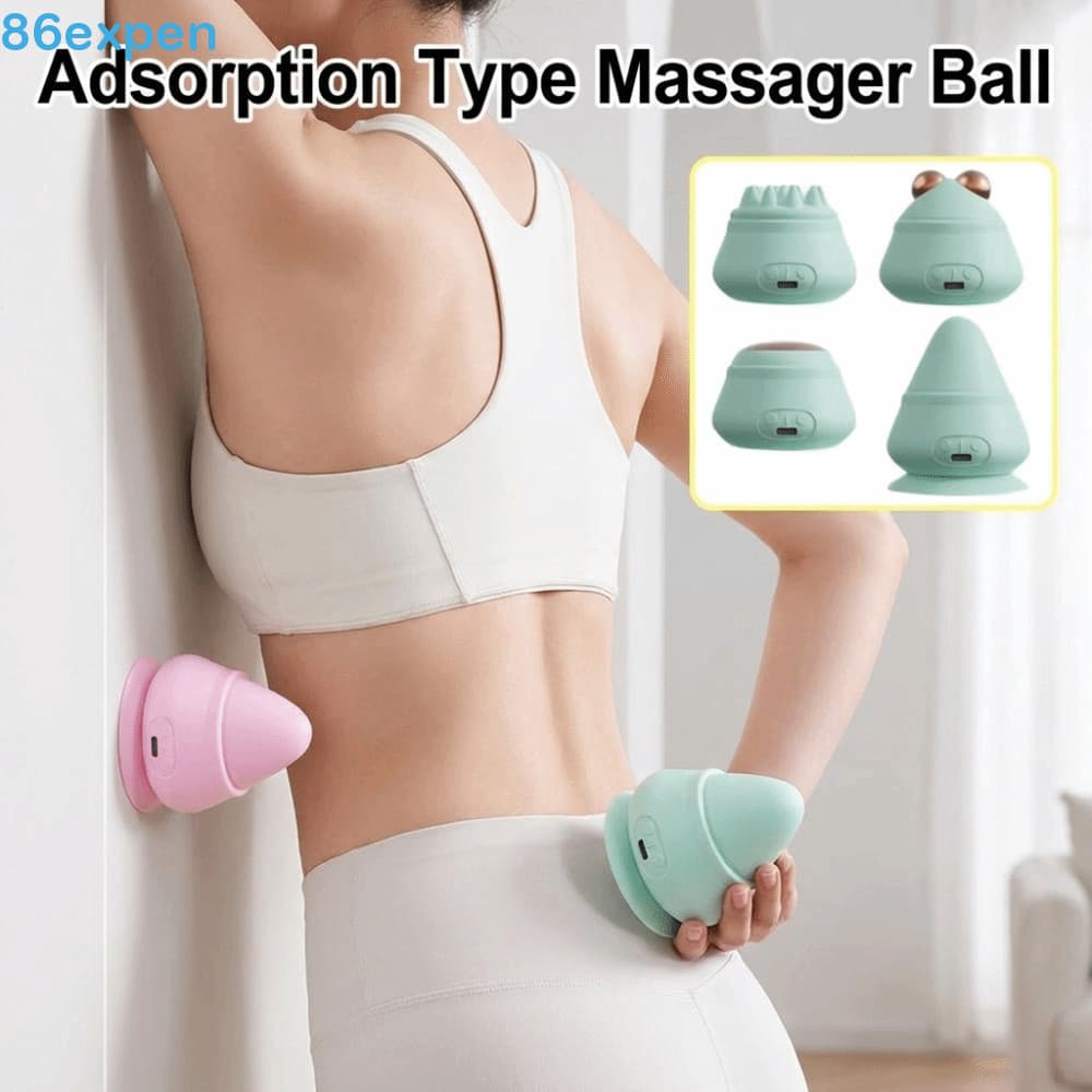 Bola Massageadora Tipo Adsorção EXPEN1 , Elétrica De Automassagem Com Compressa Quente De 4 Cabeças , Multifuncional
