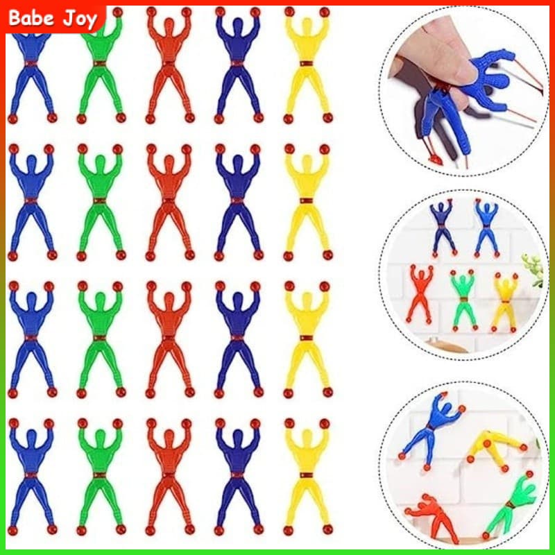Conjunto de 30 figuras ninja escaladoras de paredes, brinquedo infantil, figura do Homem-Aranha Gai-Laka.
