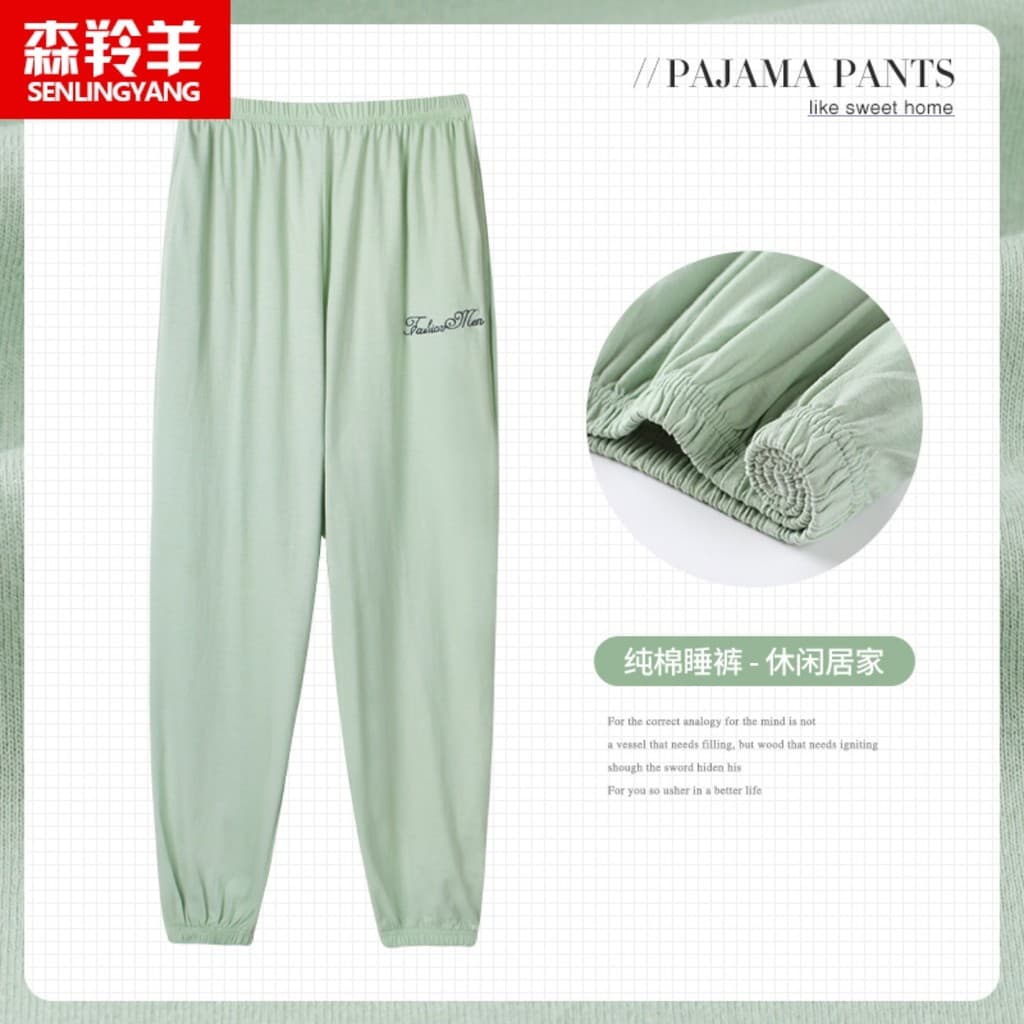 Calças de pijama femininas de algodão puro calças finas tamanho grande solto gordura MM pijamas calças Mosquito algodão
