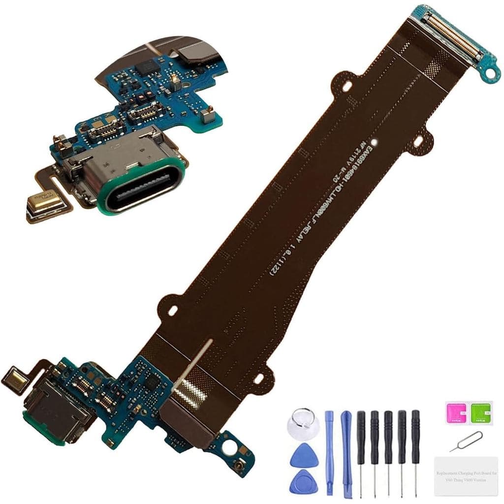 Peças de Substituição da Placa da Porta USB de Carregamento para LG V60 ThinQ (5G) LM-V600 6.8 Polegadas (Versão dos EUA