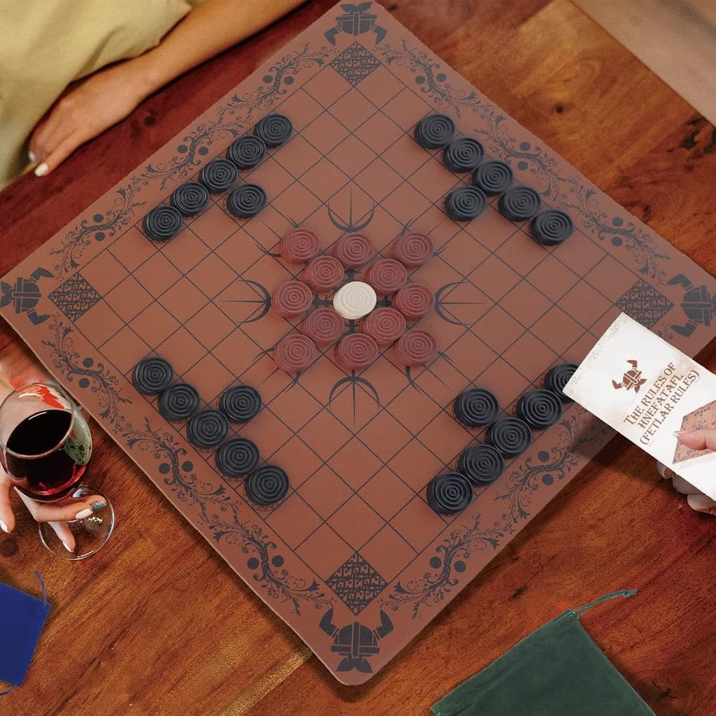 HNEFATAFL: Jogo de Tabuleiro de Xadrez Viking, Autêntico Jogo de Estratégia Tradicional para Dois Jogadores, Jogos de Vi