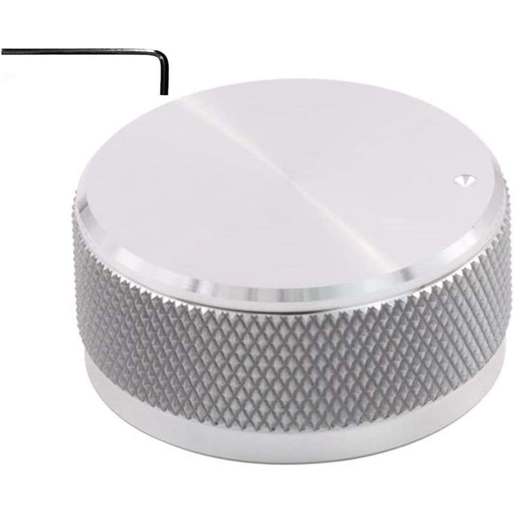 Botão de potenciômetro de volume para amplificador de áudio, 35 x 16 mm, totalmente em alumínio sólido, usinagem CNC de