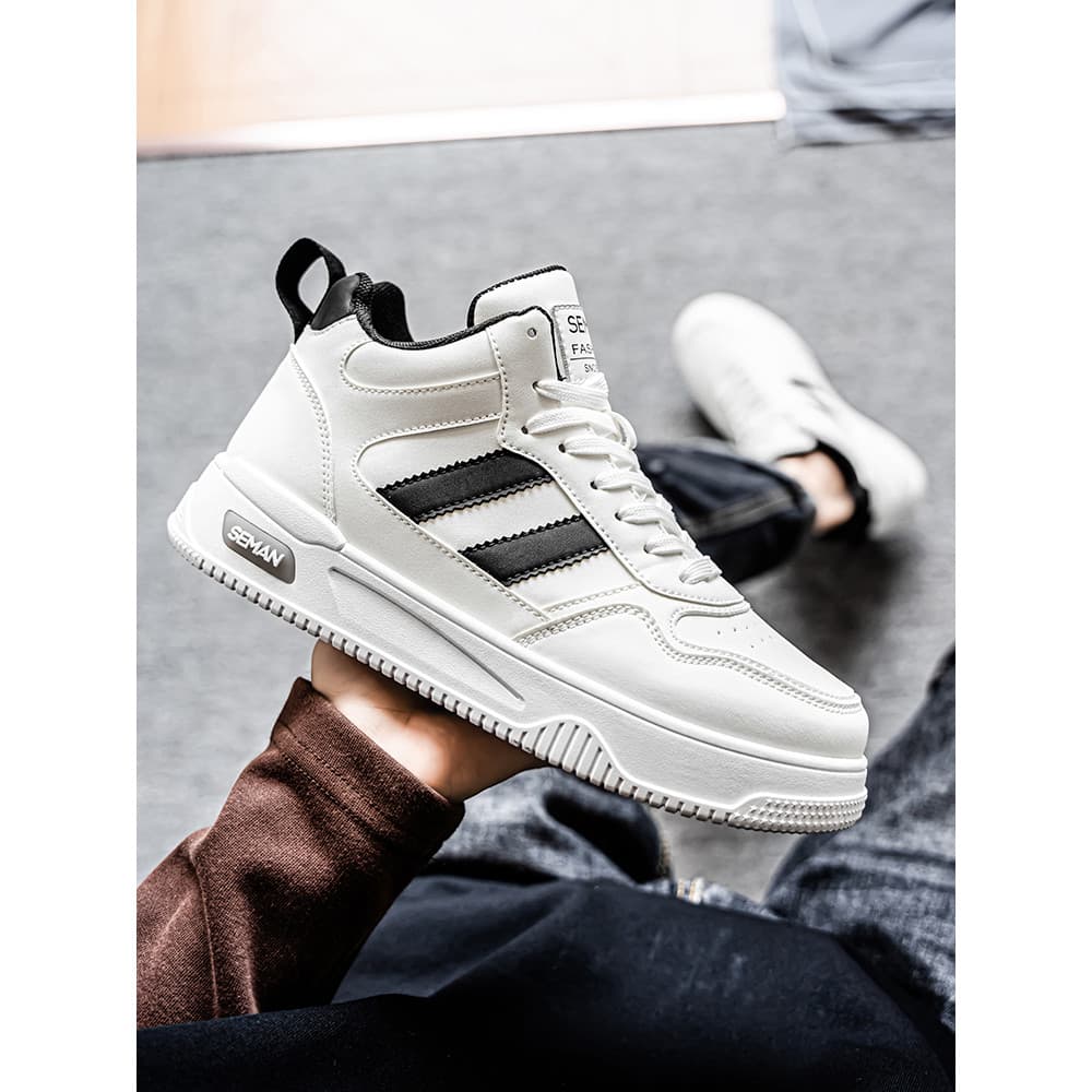 Tênis masculino com aumento de altura, sapatos masculinos outono 2025, novo estilo, couro genuíno de alta qualidade, Cas