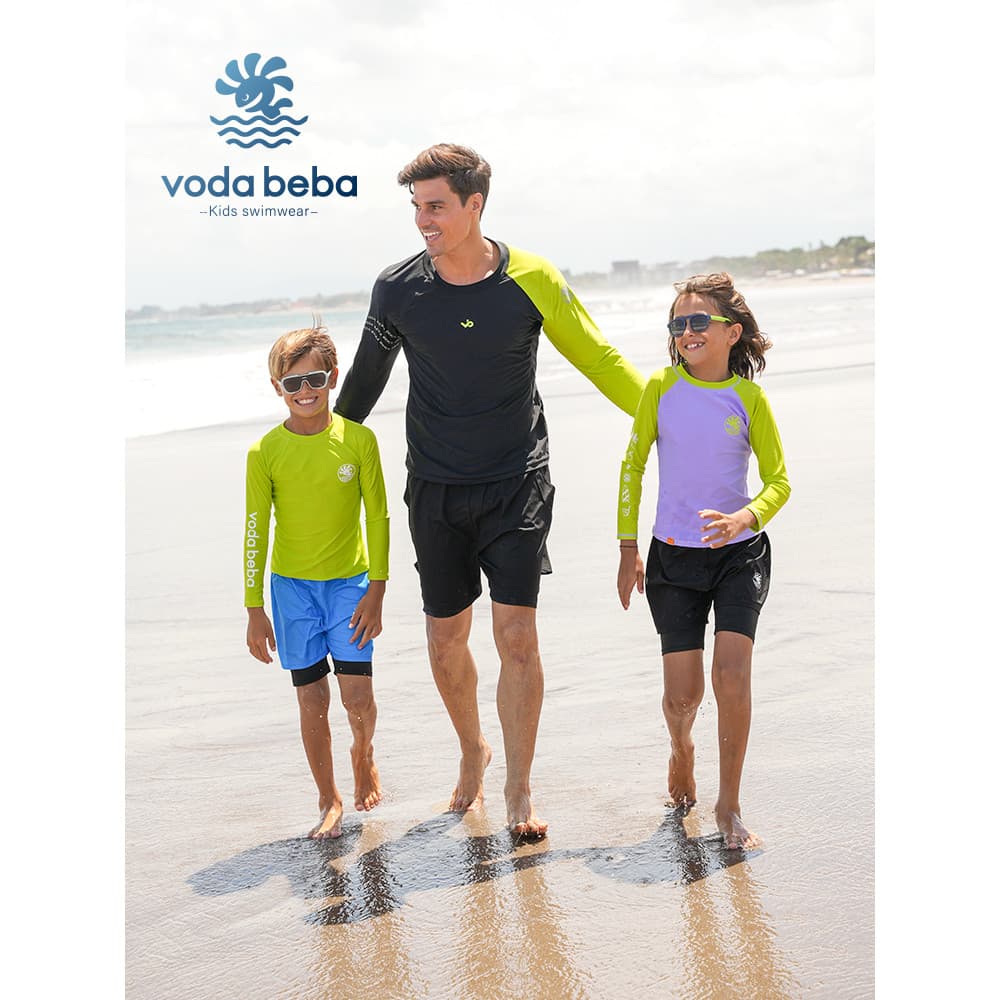 Vodabeba Pai-Filho Pai-Filho Mesmo Estilo Masculino Adulto Maiô De Secagem Rápida Spli