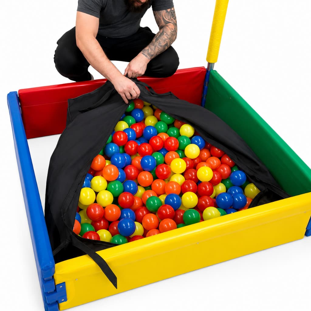 Kit 500 Bolinhas Coloridas para Piscina + Saco Coletor Reforçado com Zíper 1m