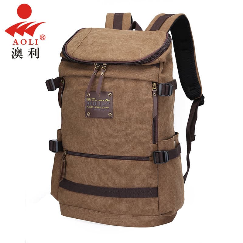 Mochila masculina moda na moda saco de lona dos homens saco de escalada ao ar livre grande capacidade saco de escola dos
