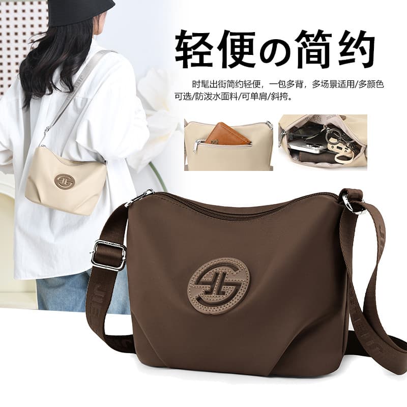 Requintado senhoras mensageiro pequeno saco leve Oxford pano bolsa de ombro moda 2024 novo simples Casual saco de lona