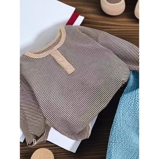 Versão coreana listrada de manga comprida camiseta crianças outono inverno roupas topos meninos meninas moda camisas de