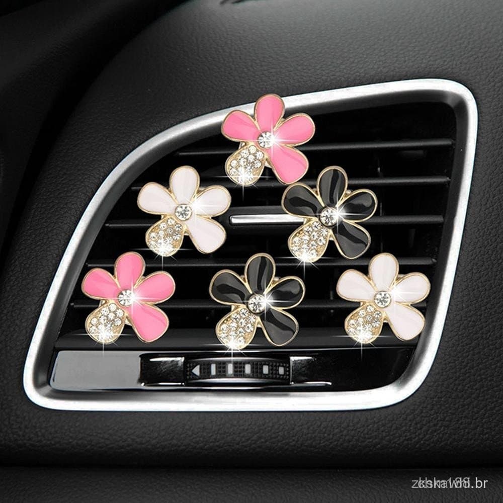 Conjunto de 3 Peças de Clips de Perfume para Saída de Ar do Carro, Aromaterapia para Ar Condicionado, Decoração com Pequ
