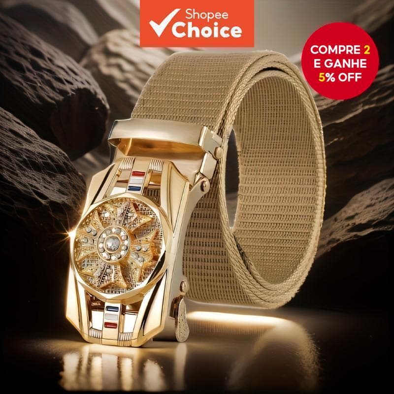 Cinto De Nylon Masculino Casual Ajustável Fivela Automática Leve Para Trabalho Em Viagens