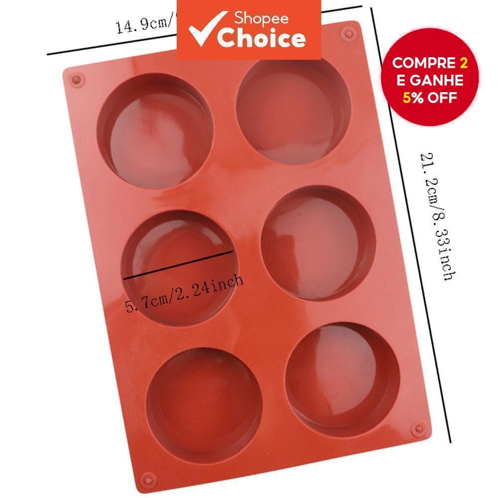 Moldes de sabão de silicone em formato de cilindro pequeno 1PC/6, moldes de bolo de silicone, DIY confeitaria.