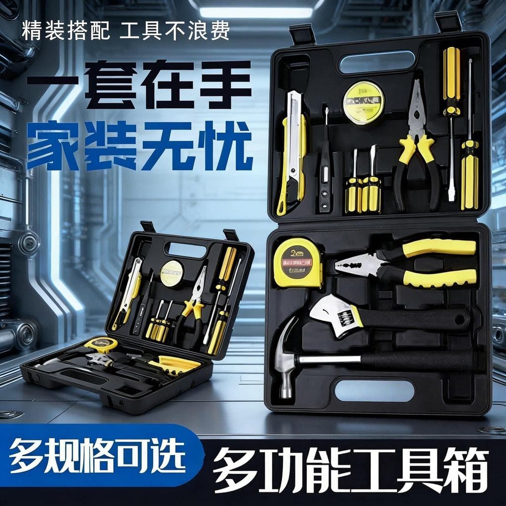 Conjunto de ferramentas de reparo doméstico conjunto de ferramentas de Hardware ferramenta Manual de reparo caixa de fer