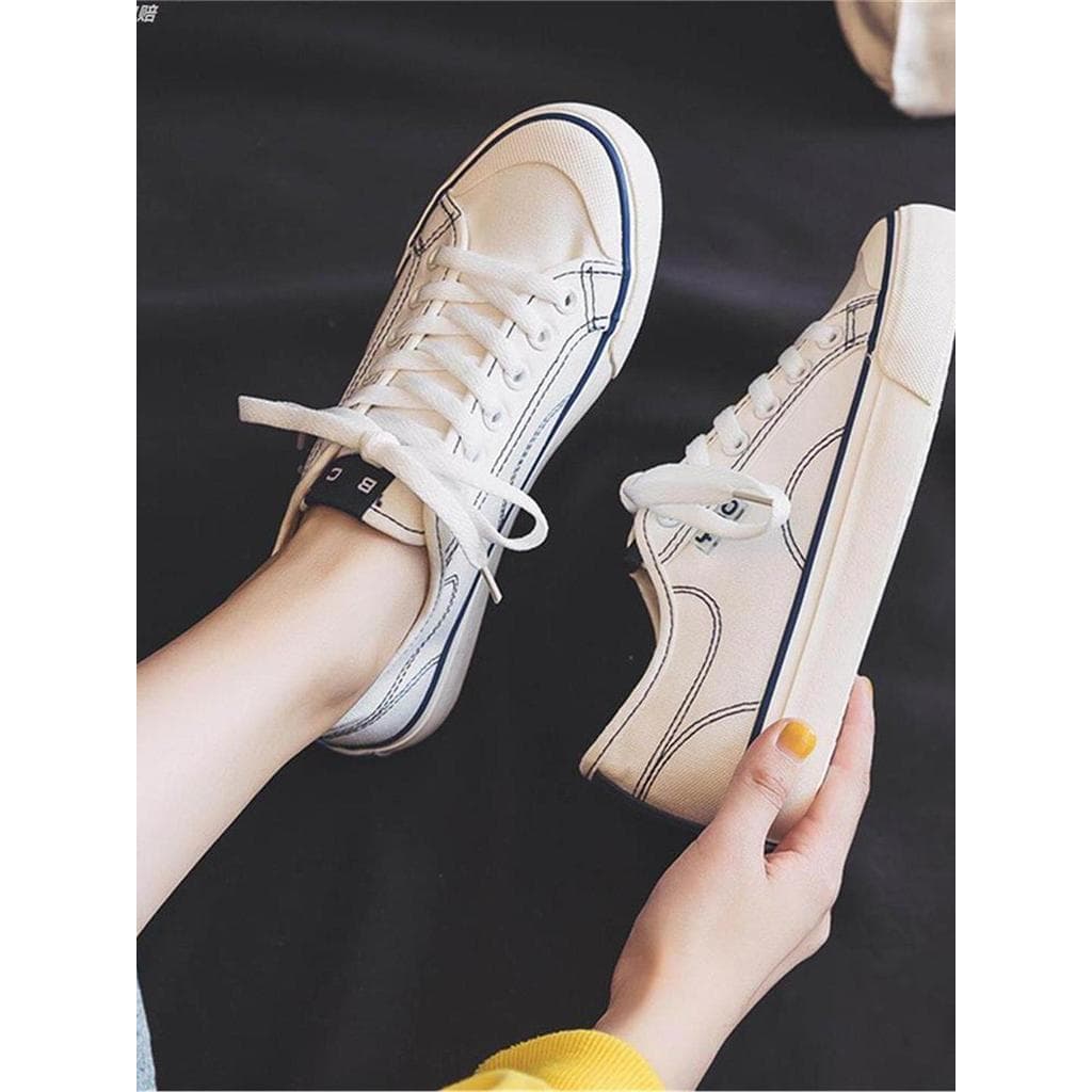 Sapatos de lona de sola grossa de ótima aparência feminino 2026 novo estilo primavera Super quente sapatos femininos All