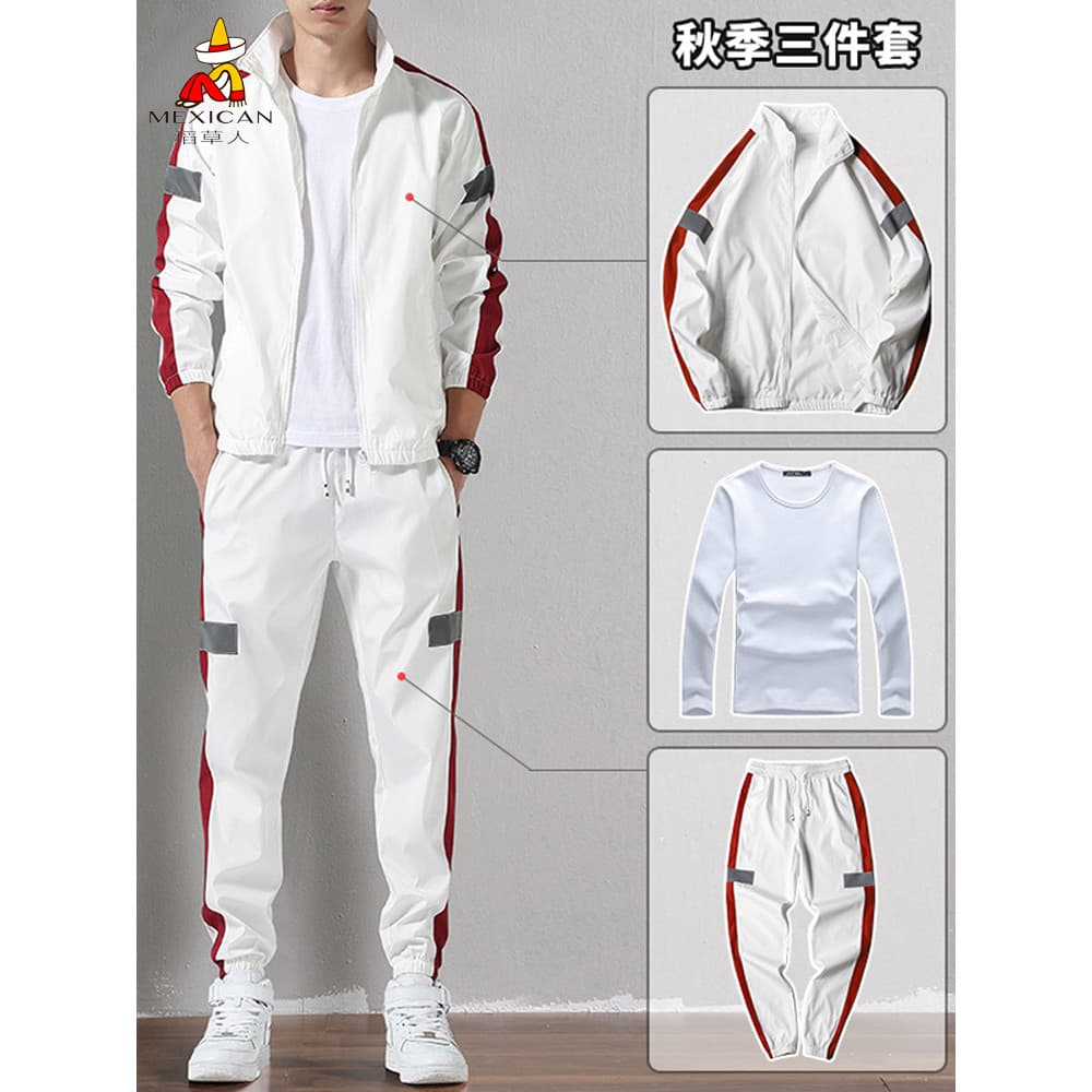 Espantalho Casual esportes terno masculino 2026 primavera novo estilo na moda jaqueta juventude jaqueta fina terno de tr