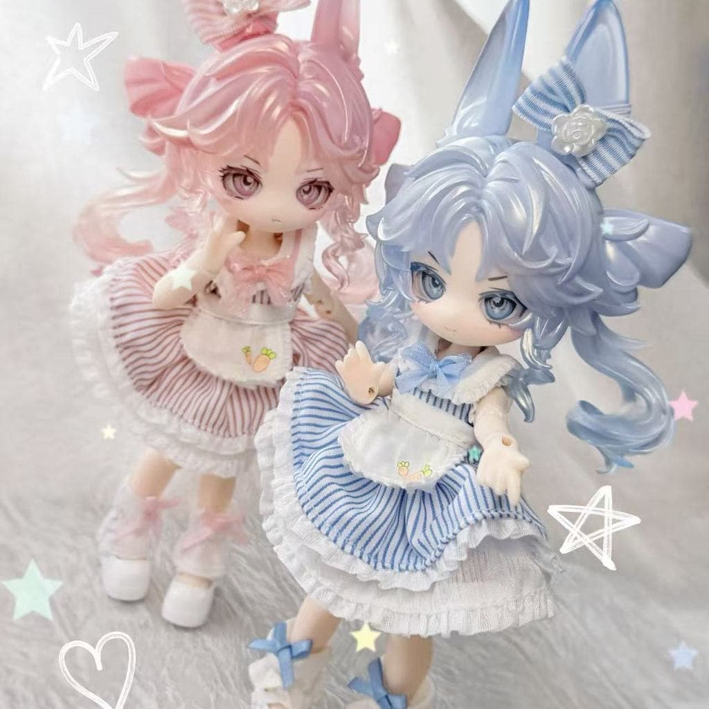 Boneca inedível um aniversário coelho duplo pêssego Oolong & sal marinho tampa de leite elevador 12 pontos bjd caixa mis