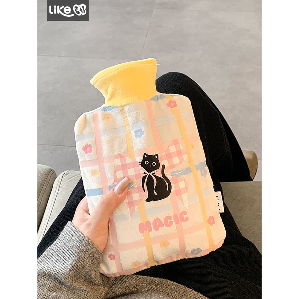 Garrafa de água quente fofa injeção de água bolsa de água quente colcha de meninas dedicada tamanho grande dormitório es