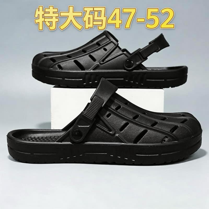 Extra grande tamanho buraco sapatos masculinos antiderrapante alargamento pés extra gordos gordura 47 chinelos extra gra