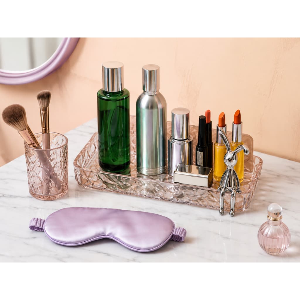 Prateleira Flutuante Acrílica Transparente 32x12cm para Organização de Cosméticos, Perfumes e Decoração.