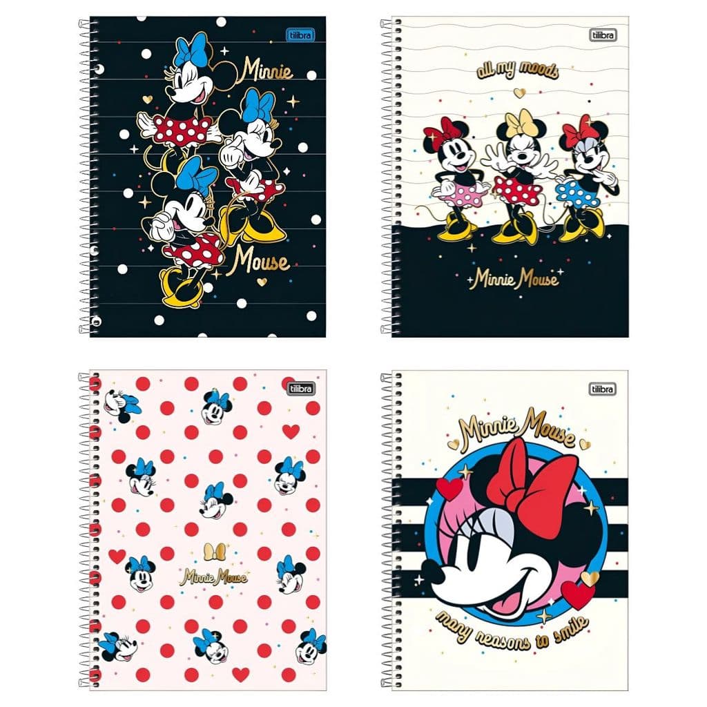 Caderno Universitário Minnie Mouse Fit 1M 80F - Sortidos