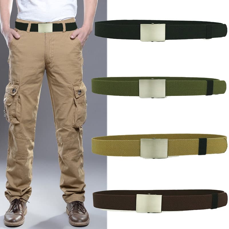 Cinto de fivela automática masculino elástico calças cinto preguiçoso fivela suave cinto Casual All-Match calças jovens