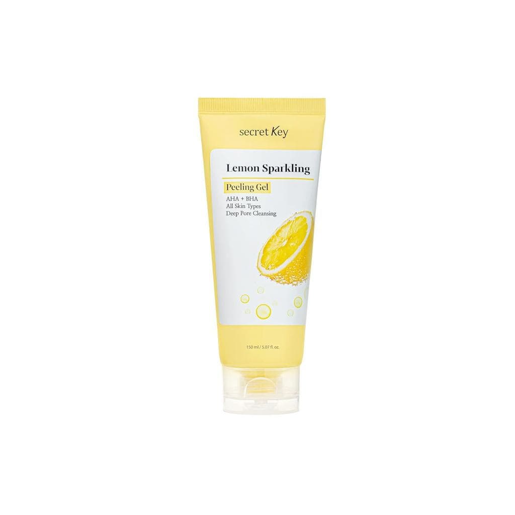 SECREEY Gel Esfoliante Espumante de Limão 5.07fl.oz (150ml), Esfoliação Profunda, AHABHA, Baixa Irritação para Peles Sen