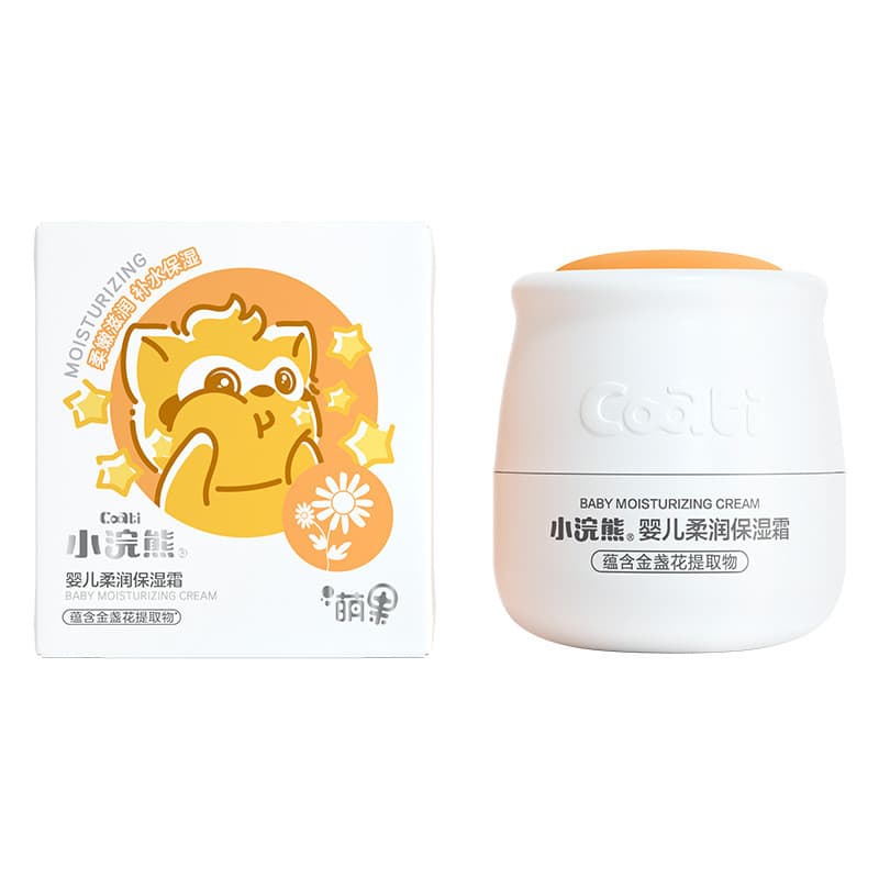 Pequeno guaxinim bebê creme hidratante calêndula creme infantil pequeno Alkye urso creme hidratante creme facial do bebê