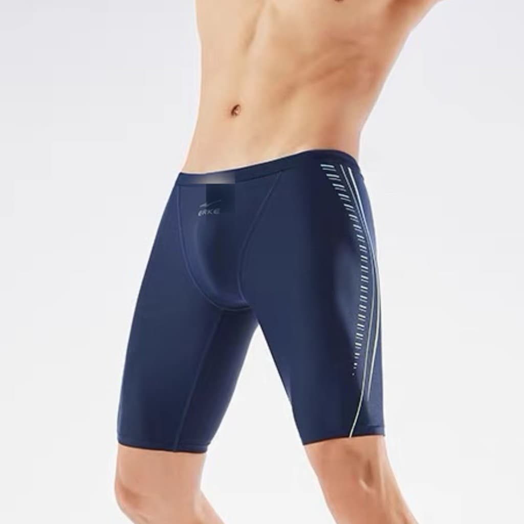 Calções de banho de corrida masculinos âmbar de alta elasticidade com cordão de Nylon equipamento de treinamento profiss