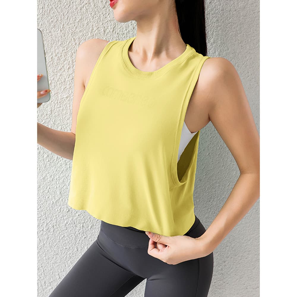 Novas roupas de Yoga femininas profissional High-End de secagem rápida roupas de fitness maratona colete de fitness topo