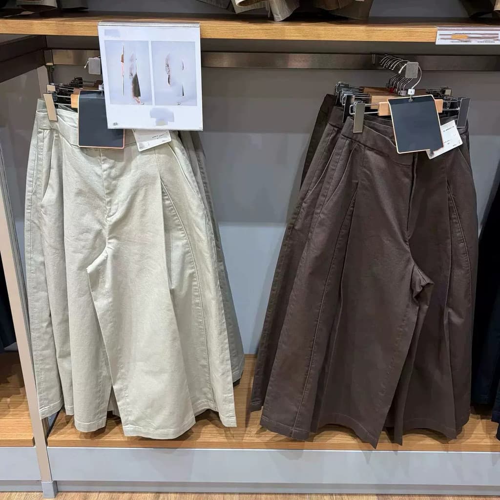 Armário 249!Estilo cooperativo/Culottes de algodão femininos/calças casuais calças soltas retas mais finas calças largas