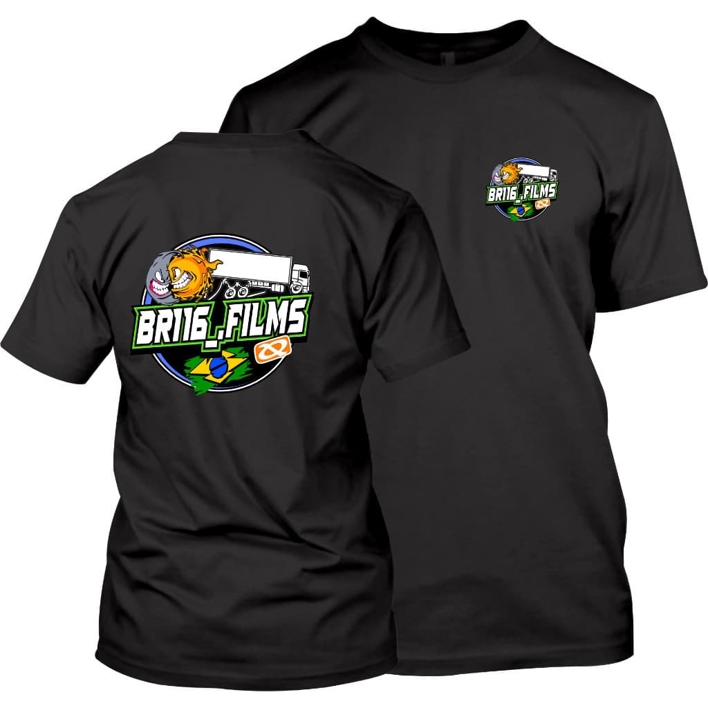 Camiseta Caminhoneiro BR116 camisa 100%algodao modelo adulto e infantil Juvenil dia a dia casual caminhao