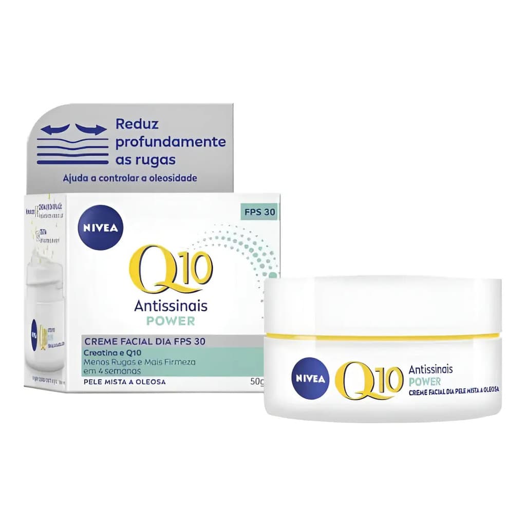 Creme Facial Antissinais Dia Nivea Q10 Power Pele Mista