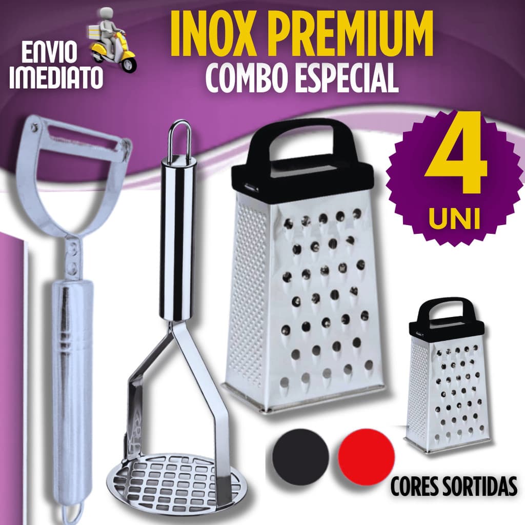 Utensílios de Cozinha 2/3/4 Peças Amassador de Batata Descascador de Legumes Ralador Grande e Mini