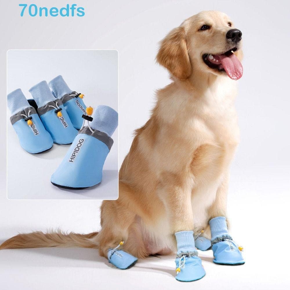 NEDFS 4 Unidades/Conjunto Meias Para Sapatos De Cachorro , Capa Grande E Macia Ajustável Pés Antiderrapantes Resistentes