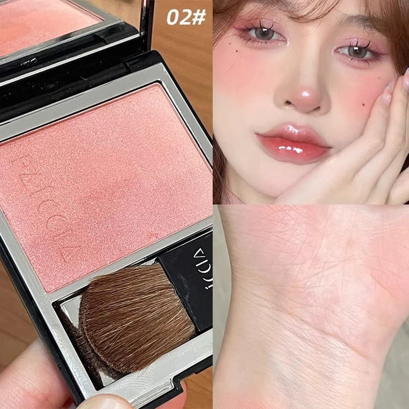Gradiente blush fino brilhante destacando contorno tudo-em-um paleta creme brilho expansão cor blush roxo esteira