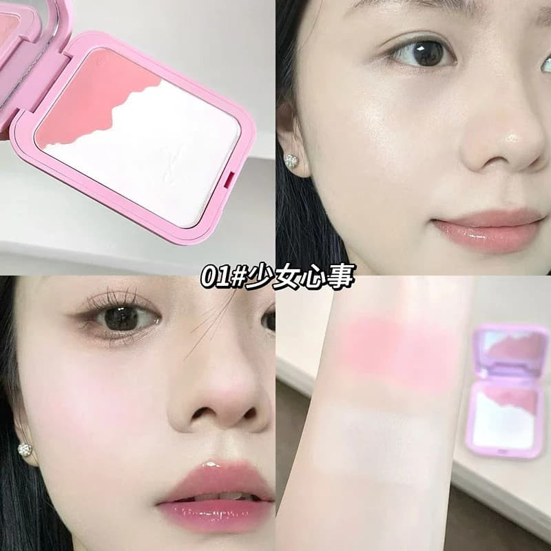 Vitality Blush Influencer Venda quente recomendado Rouge pó prensado tridimensional reparo de alto brilho