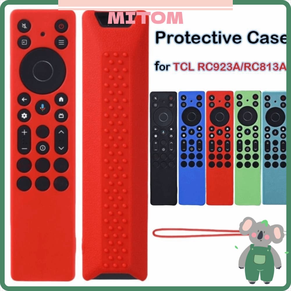 Capa De Controle Remoto MITOM , Proteção À Prova De Choque De Silicone , Com Cordão Para TCL RC923A/RC813A