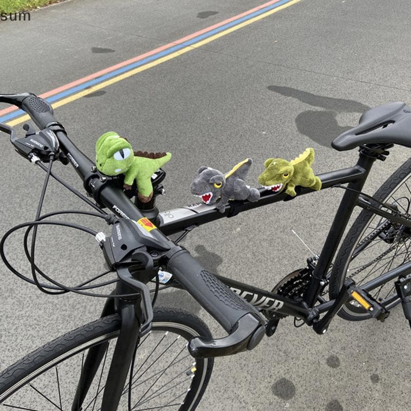 [sum] Enfeites De Guidão De Bicicleta De Dinossauro , Pelúcia De Animal , Alça De Motocicleta , Acessórios De Decoração
