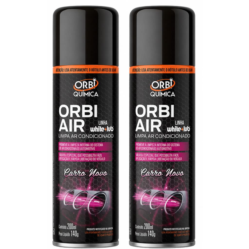 Kit C/ 2 Limpa Ar Condicionado Carro Higienizador Ar Spray Carro Novo