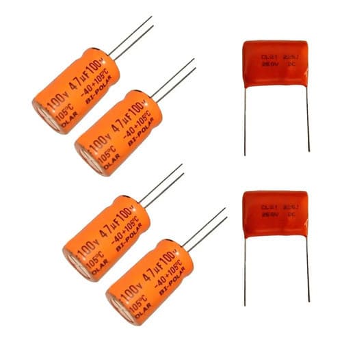 4 Capacitor Corneta 47x100 + 2 Capacitor Sup Tweeter 2,2x250