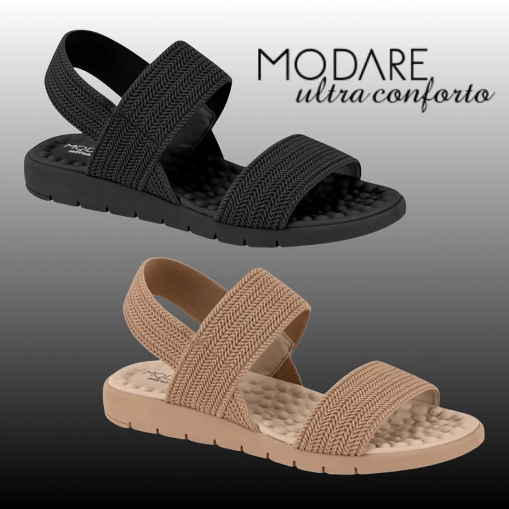 Sandália Modare Feminina Elástico Ultraconforto Joanete Esportão Macia