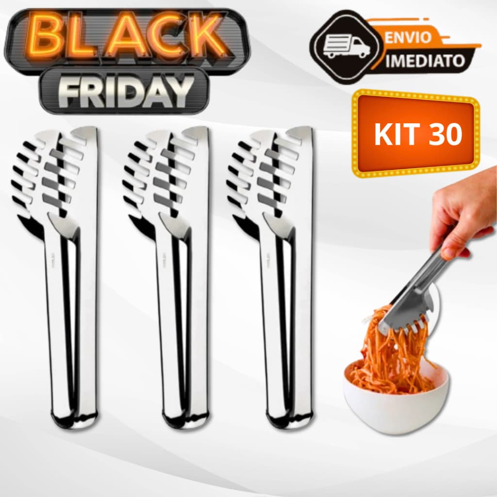 Kit 30 Pegador de Massa em Aço Inox Para Cozinha e Restaurantes Envio Imediato
