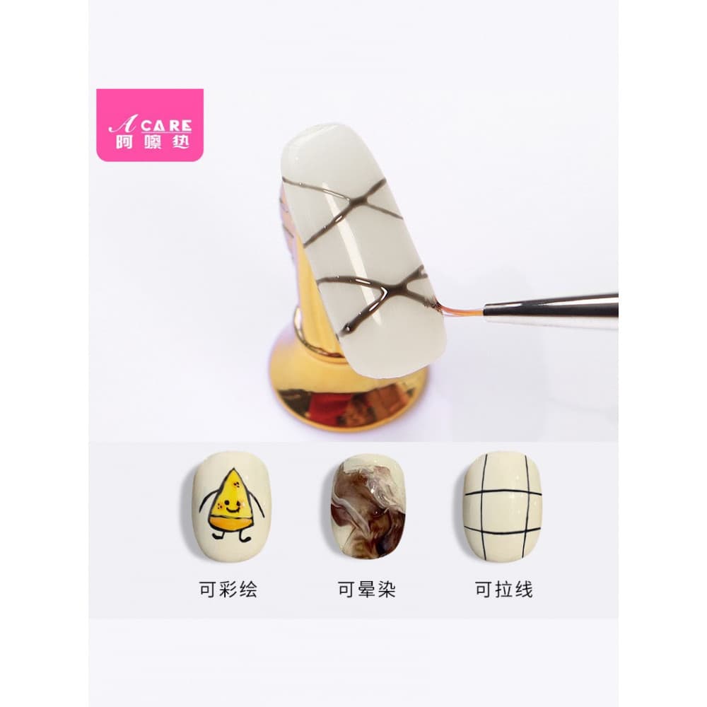 Pincel de Manicure/linha de tração A1pq808-fácil de começar pintura colorida de cabeça fina escovada cor superfície de u