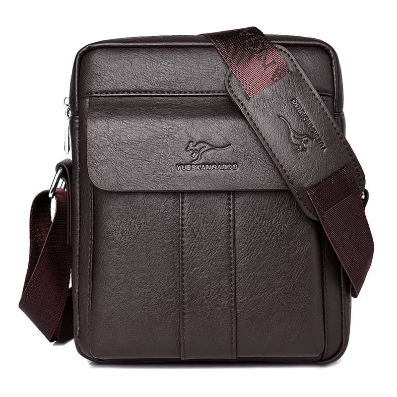 Bolsa masculina de couro genuíno, bolsa masculina da moda, bolsa de ombro Casual, bolsa transversal de grande capacidade